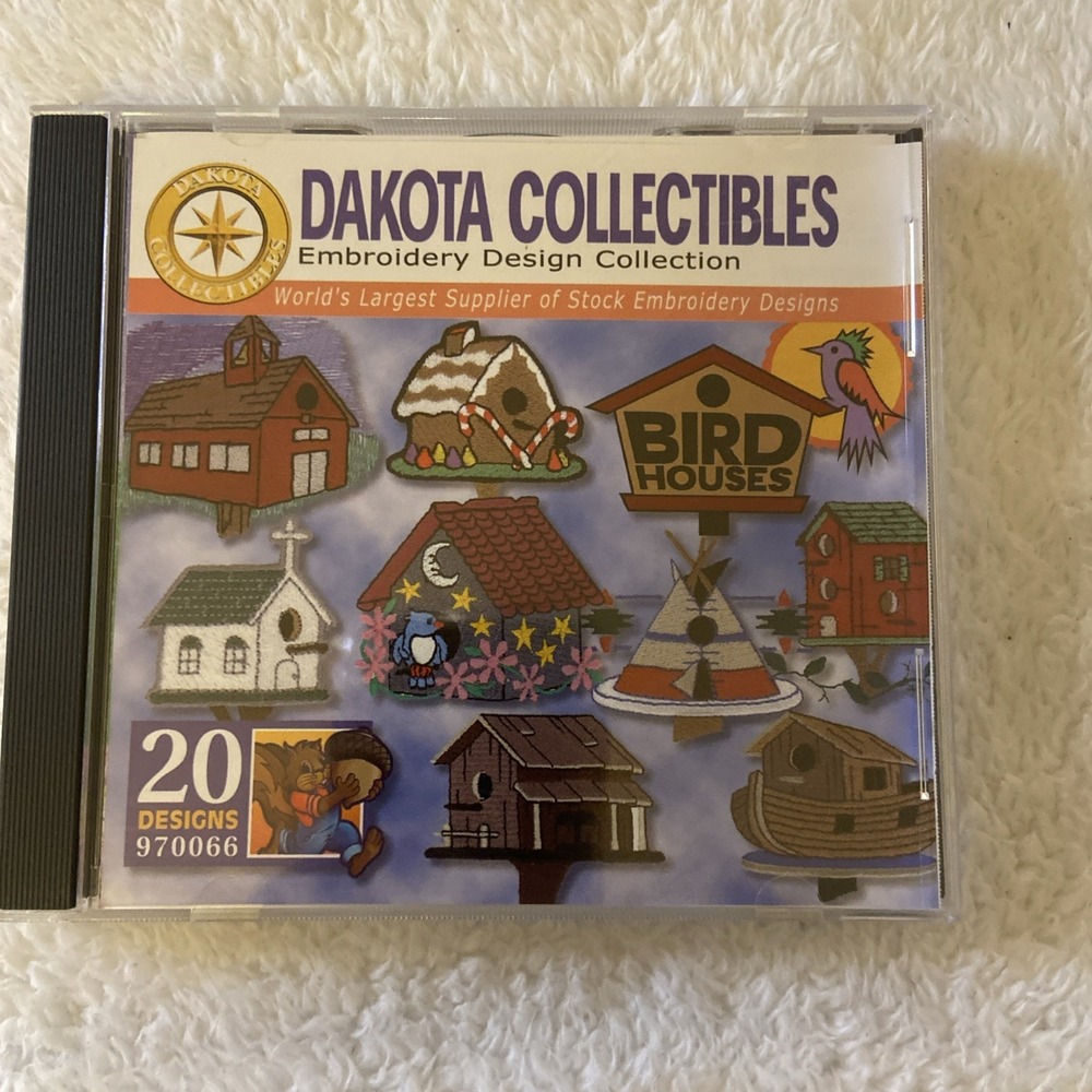 Dakota Collectibles Embroidery Design Collection‎ Bird Houses CD 970066